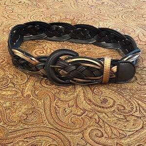 Braided Brown and Gold Belt